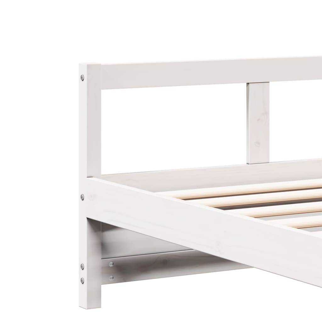 vidaXL Lit de jour sans matelas blanc 80x200 cm bois de pin massif