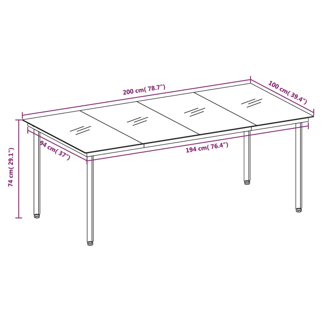 vidaXL Ensemble à manger de jardin avec coussins 9 pcs Beige