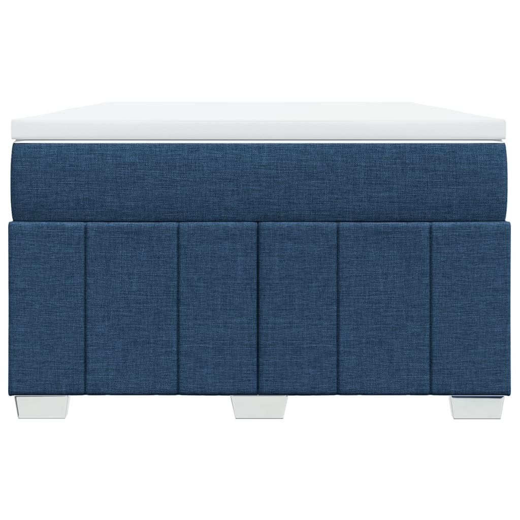 vidaXL Sommier à lattes de lit avec matelas Bleu 120x200 cm Tissu