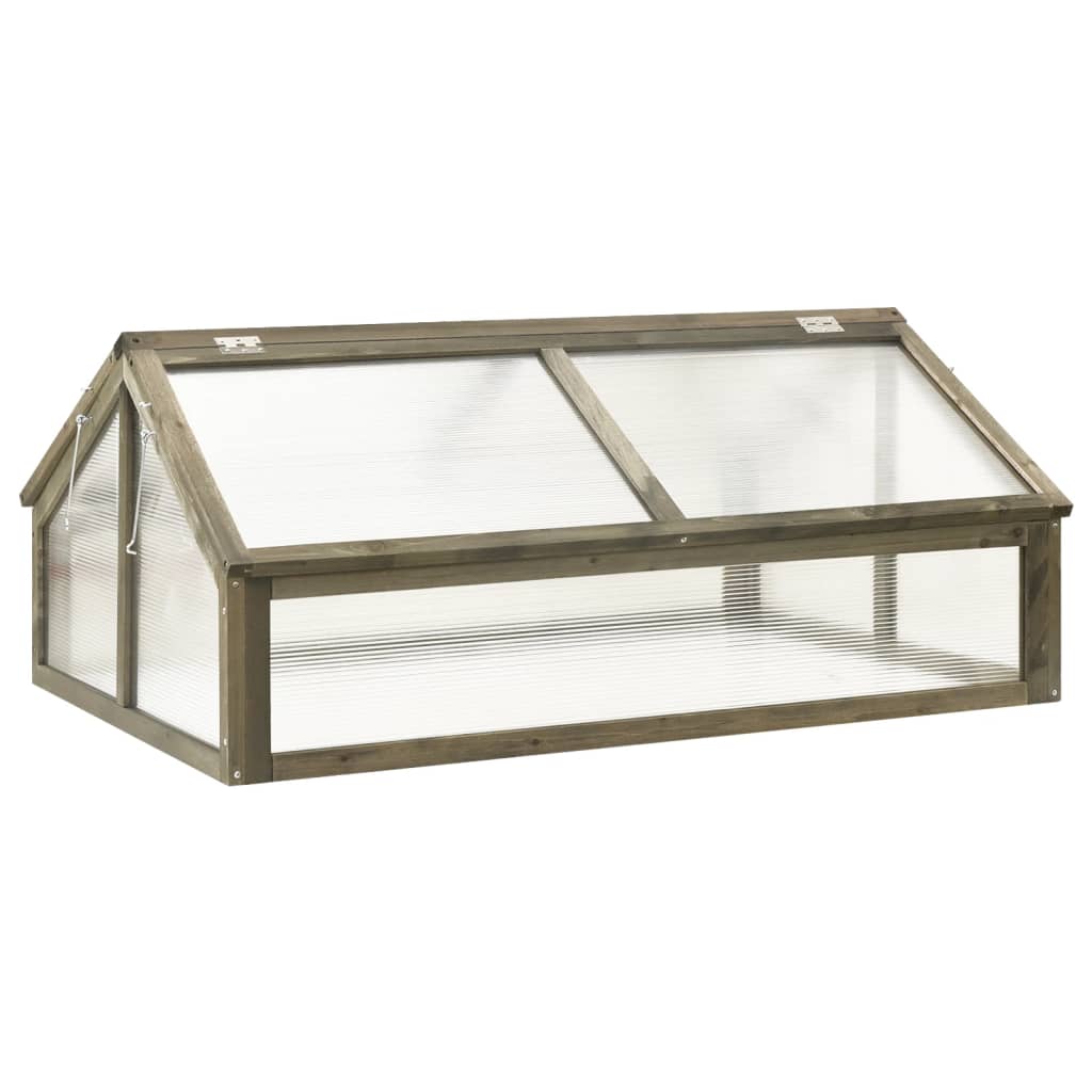 vidaXL Serre Gris 114x80x50 cm Bois de sapin