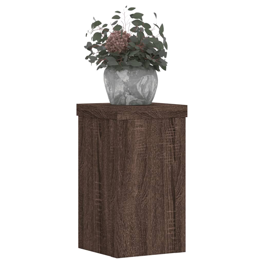 vidaXL Supports pour plantes 2 pcs chêne marron bois d'ingénierie