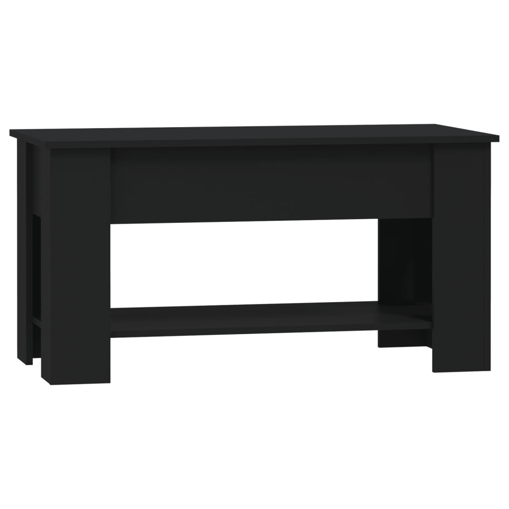 vidaXL Table basse noir 101x49x52 cm bois d'ingénierie