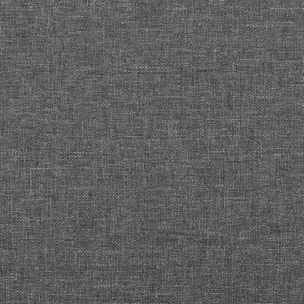 vidaXL Tête de lit avec oreilles Gris foncé 103x23x78/88 cm Tissu