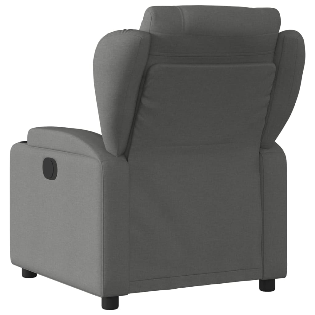 vidaXL Fauteuil inclinable de massage électrique gris foncé tissu