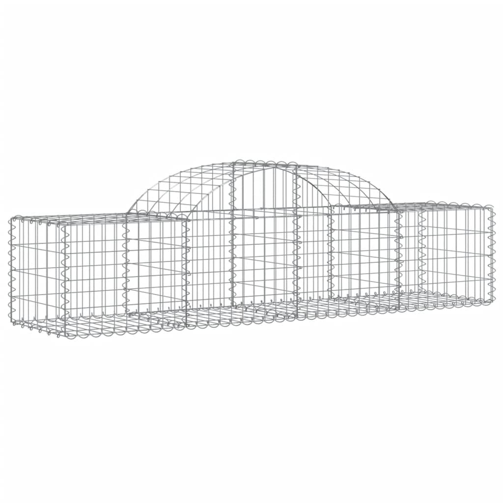 vidaXL Paniers à gabions arqués 5 pcs 200x50x40/60 cm fer galvanisé