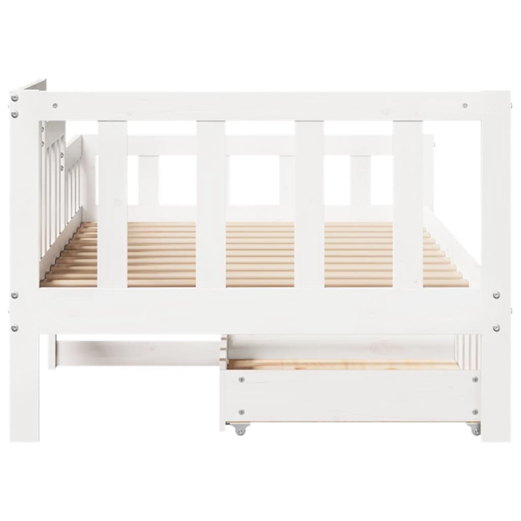 vidaXL Lit de jour avec tiroirs sans matelas 90x190 cm bois massif