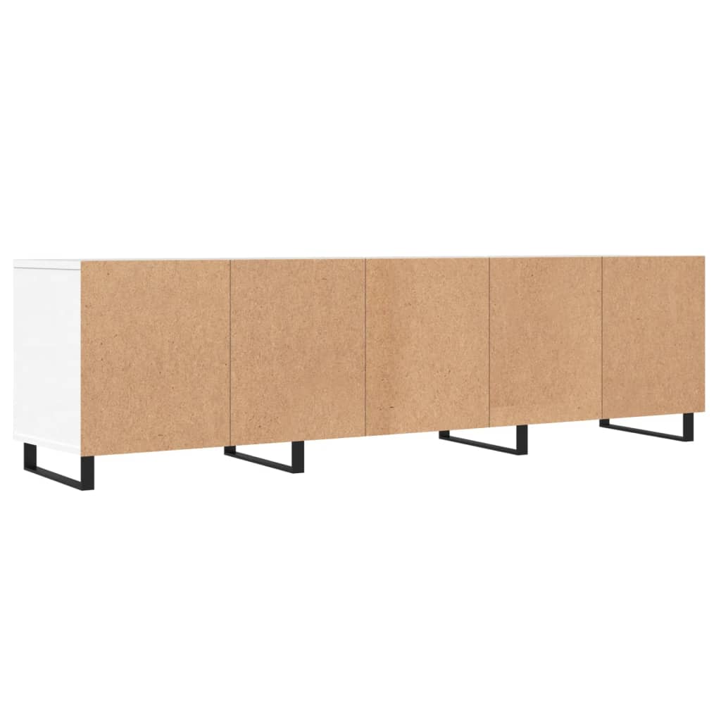 vidaXL Meuble TV blanc 150x30x44,5 cm bois d'ingénierie