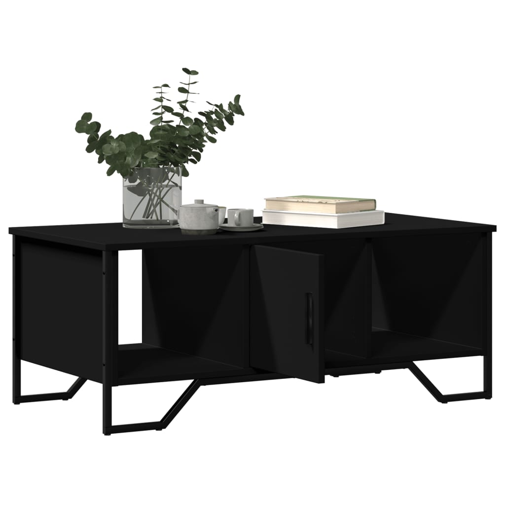 vidaXL Table basse noir 100x51x40 cm bois d'ingénierie