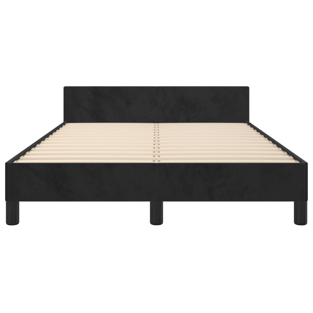 vidaXL Cadre de lit sans matelas noir 120x190 cm velours