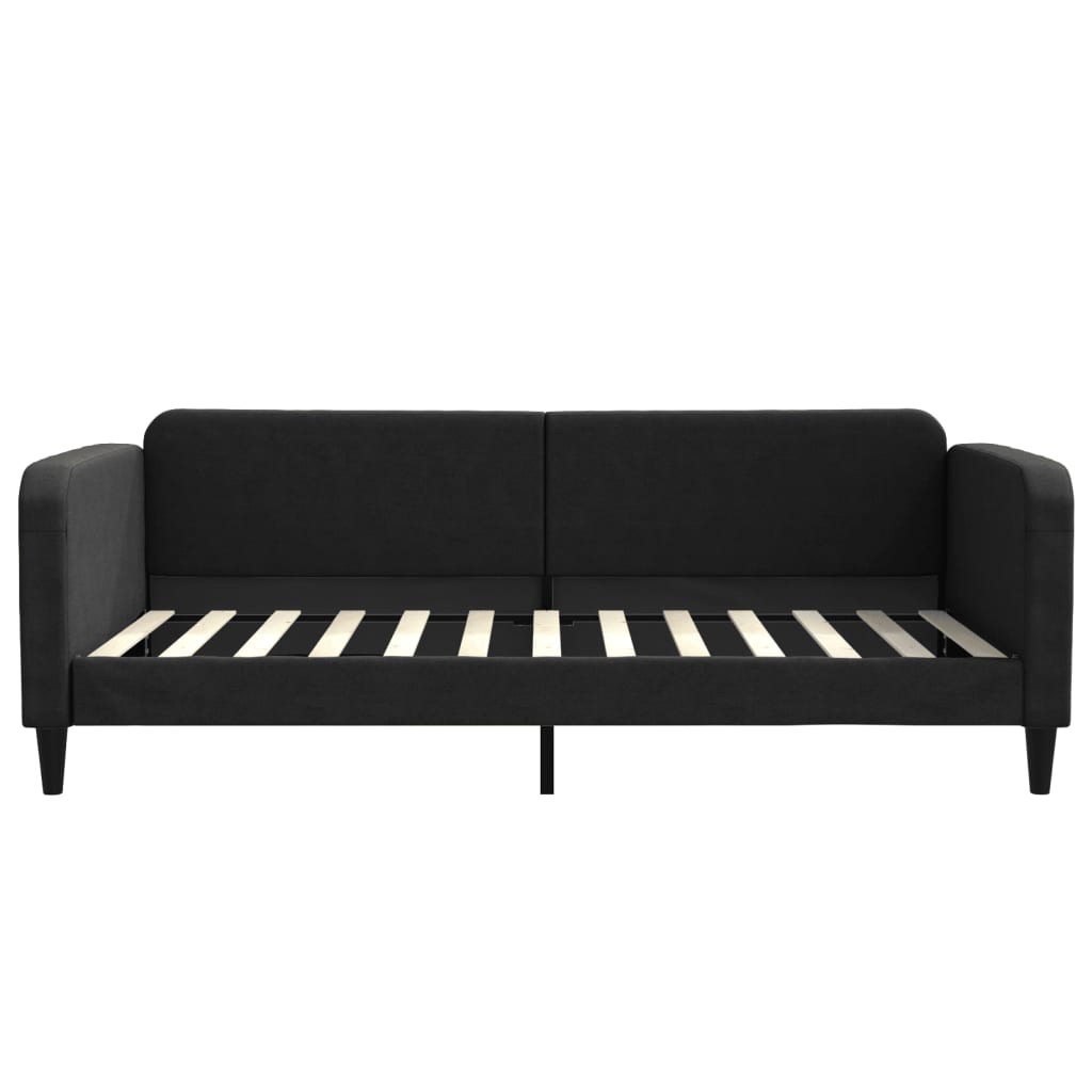 vidaXL Lit de repos noir 100x200 cm tissu