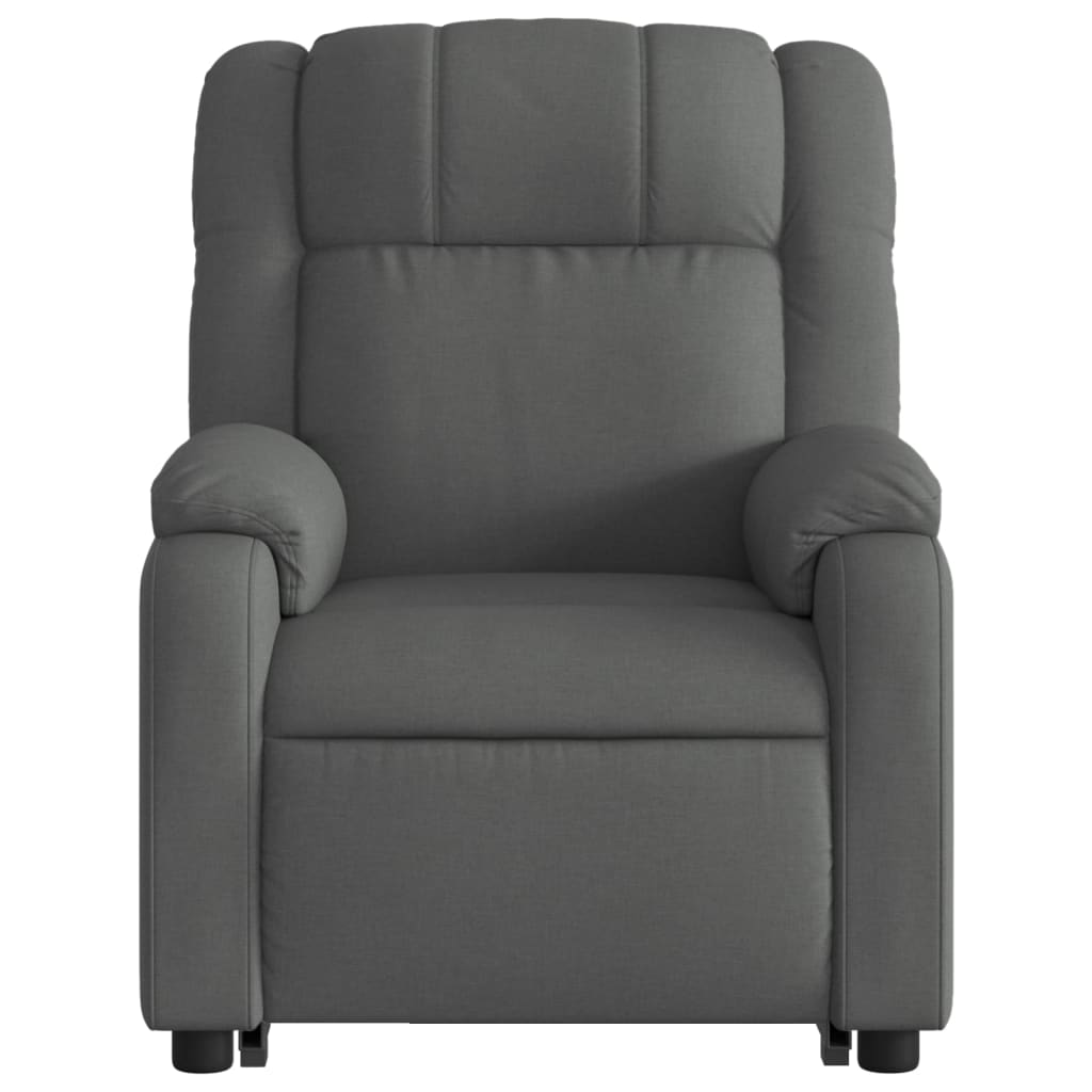 vidaXL Fauteuil de massage inclinable Gris foncé Tissu