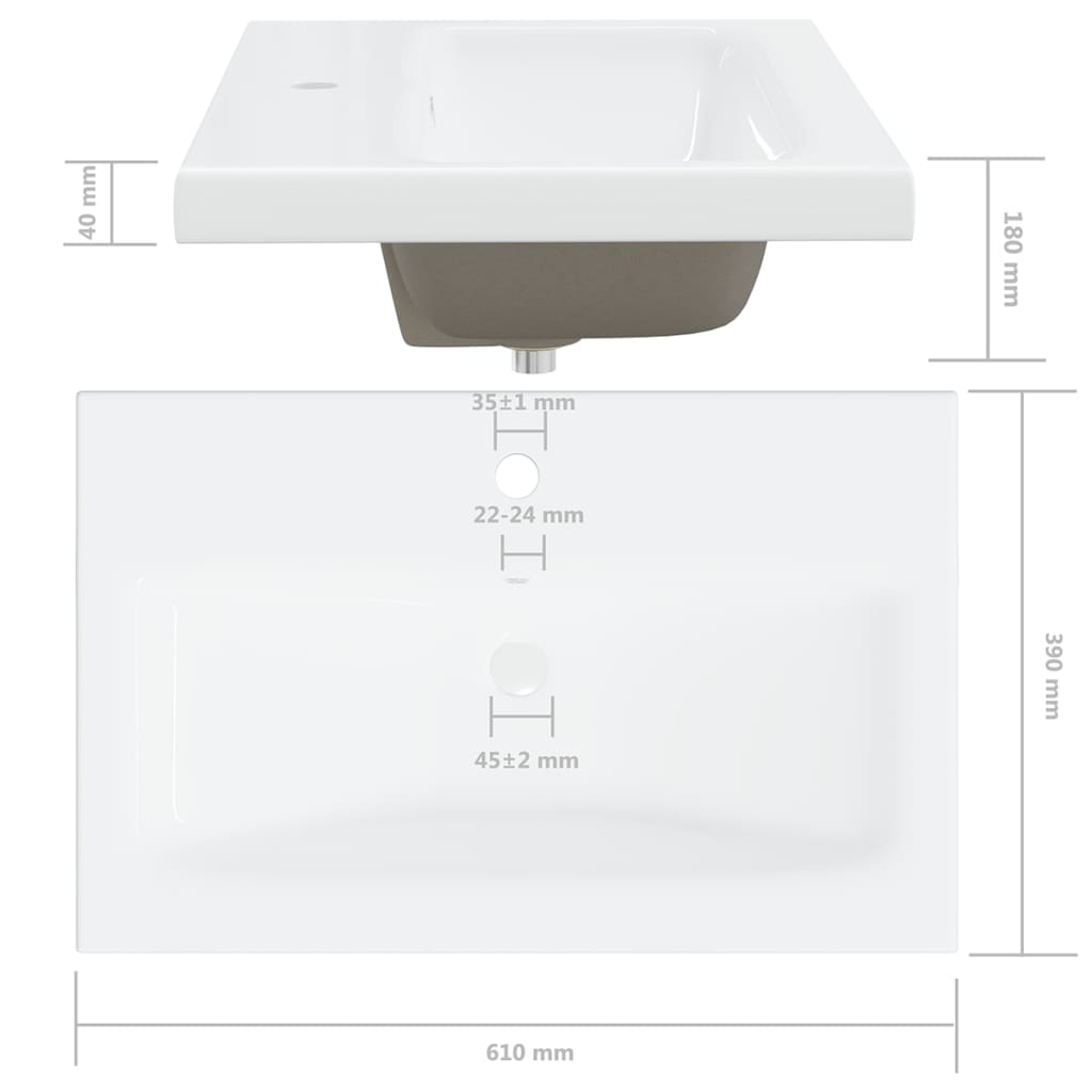 vidaXL Ensemble de meubles de salle de bain Blanc Aggloméré