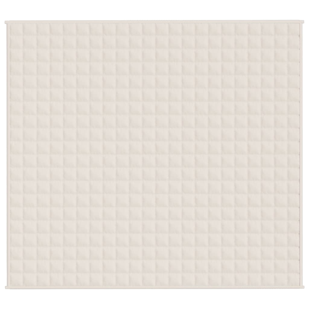 vidaXL Couverture lestée Crème clair 200x220 cm 9 kg Tissu