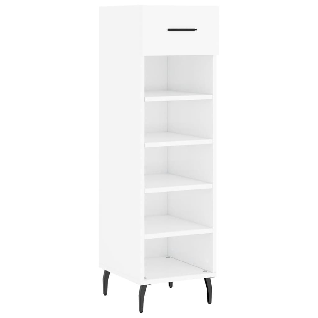 vidaXL Armoire à chaussure Blanc brillant 30x35x105 cm Bois ingénierie