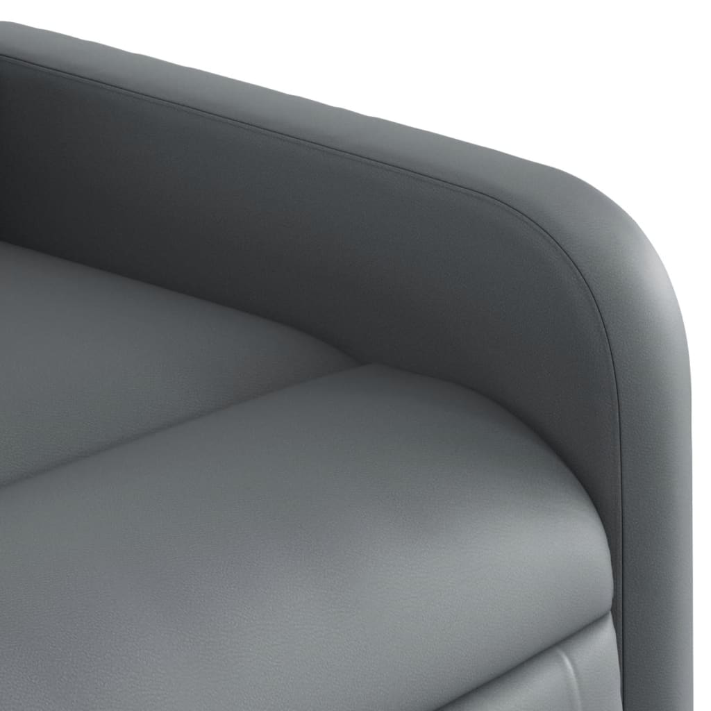 vidaXL Fauteuil inclinable de massage électrique gris similicuir