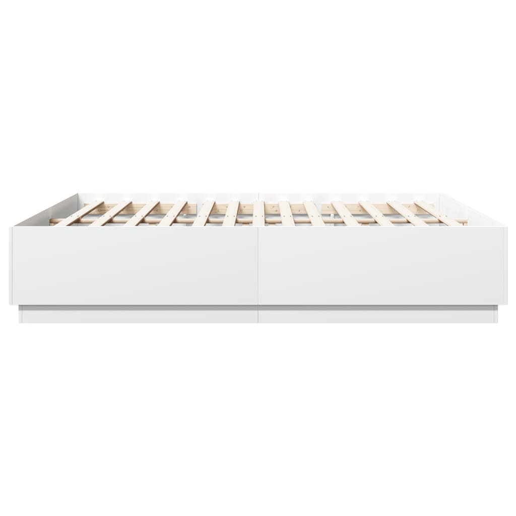 vidaXL Cadre de lit sans matelas blanc 200x200 cm