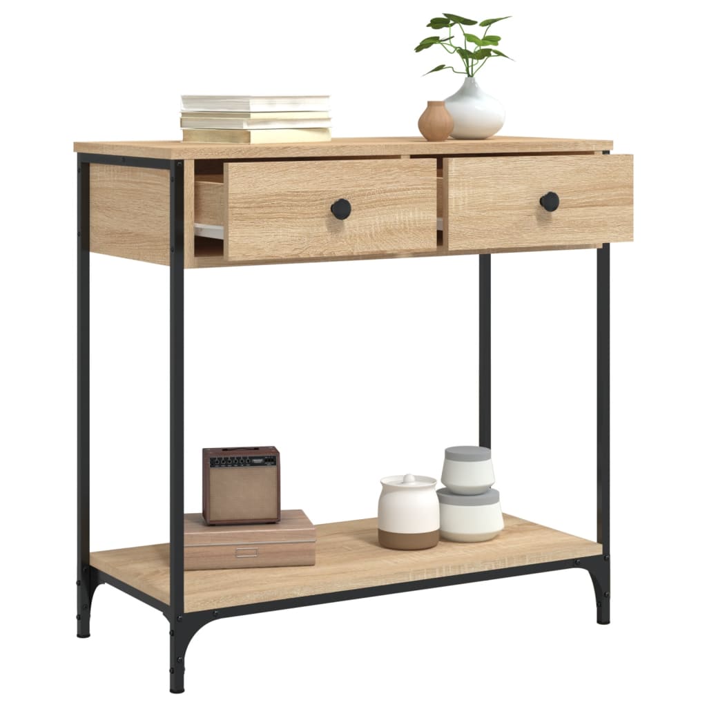 vidaXL Table console chêne sonoma 75x34,5x75 cm bois d'ingénierie