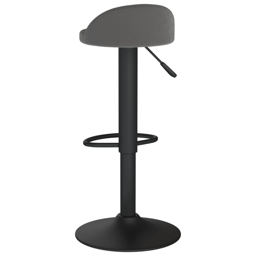 vidaXL Tabourets de bar lot de 2 gris foncé velours