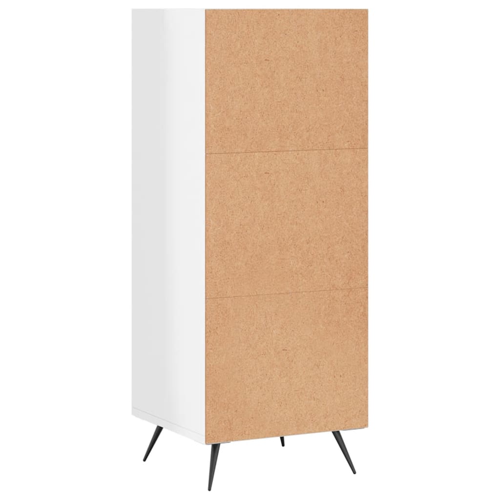 vidaXL Armoire à étagères blanc brillant 34,5x32,5x90 cm