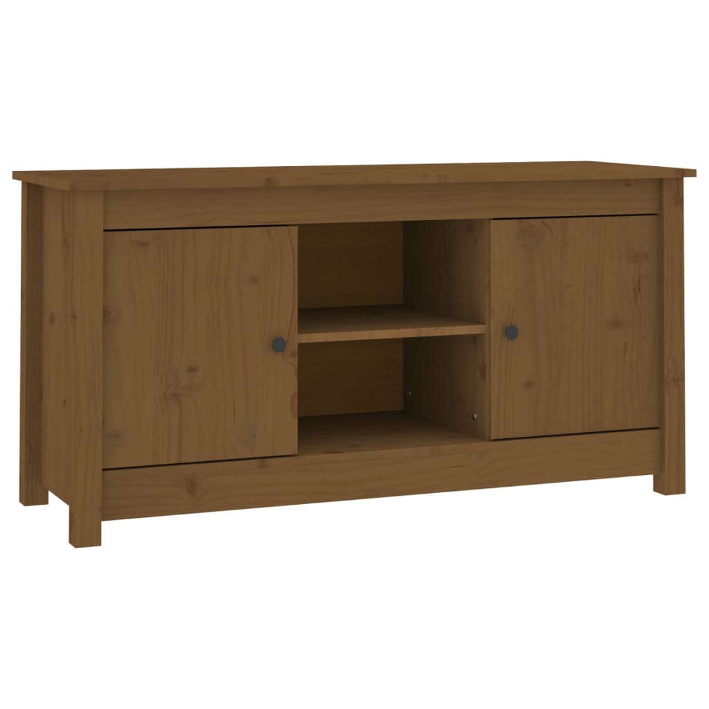 vidaXL Meuble TV Marron miel 103x36,5x52 cm Bois de pin massif