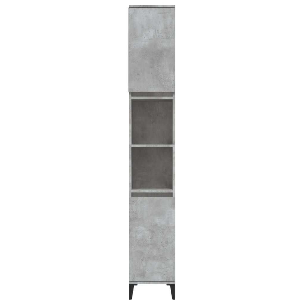 vidaXL Armoire de salle de bain gris béton 30x30x190 cm