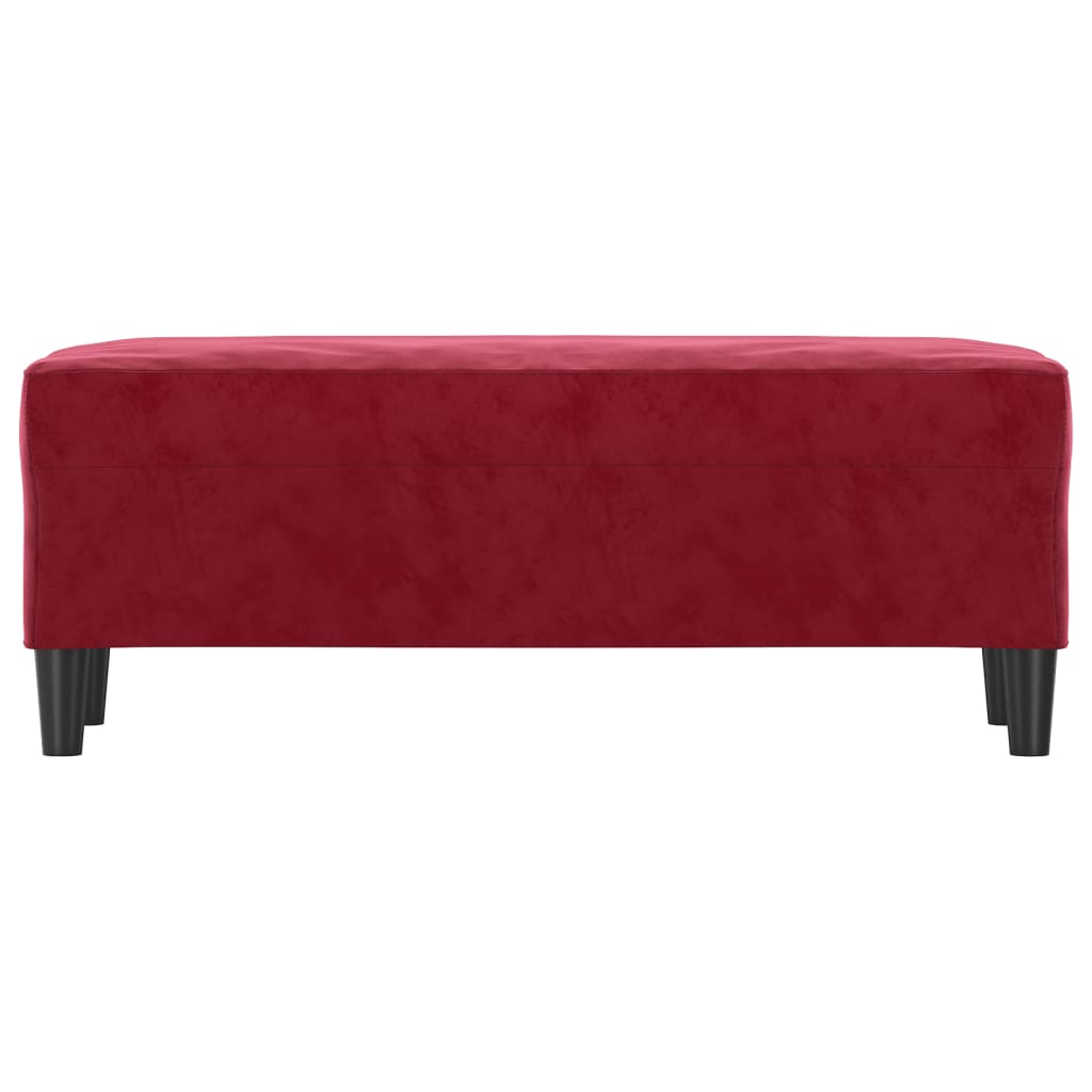 vidaXL Banc Rouge bordeaux 100x35x41 cm Velours