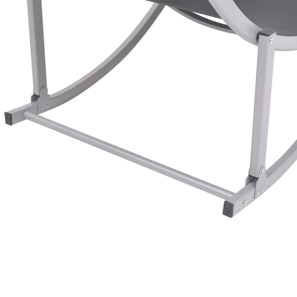 vidaXL Chaises longues pliantes lot de 2 Aluminium et Textilène