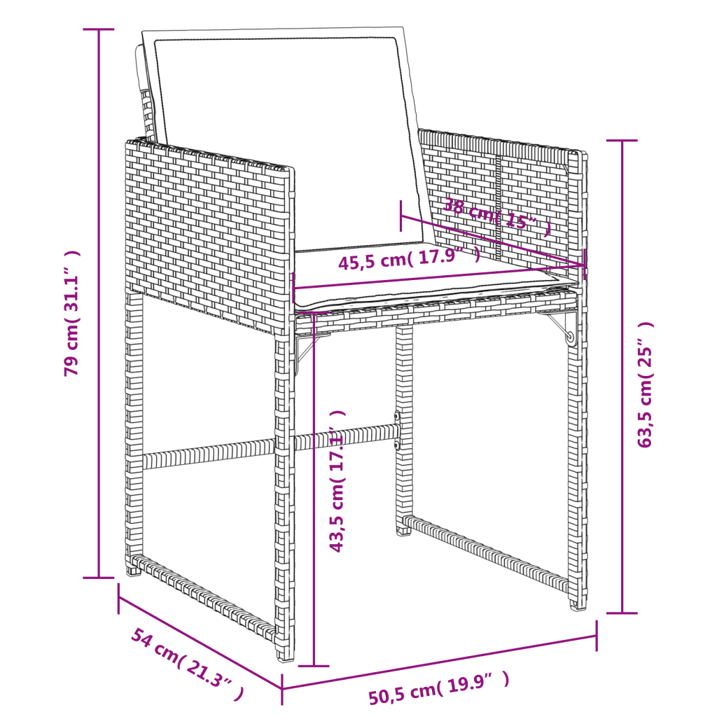 vidaXL Ensemble à manger de jardin et coussins 17 pcs mélange beige