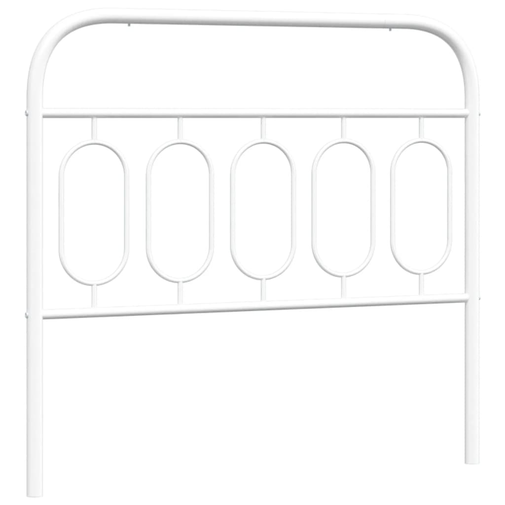 vidaXL Tête de lit métal blanc 100 cm