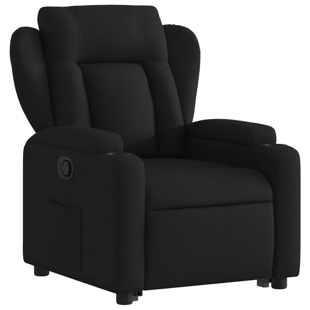 vidaXL Fauteuil inclinable noir tissu