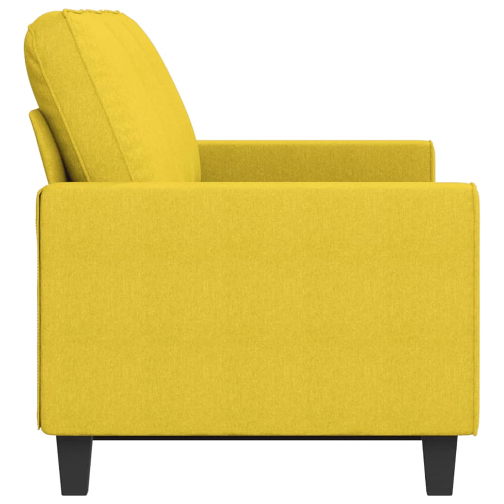 vidaXL Canapé à 3 places Jaune clair 180 cm Tissu