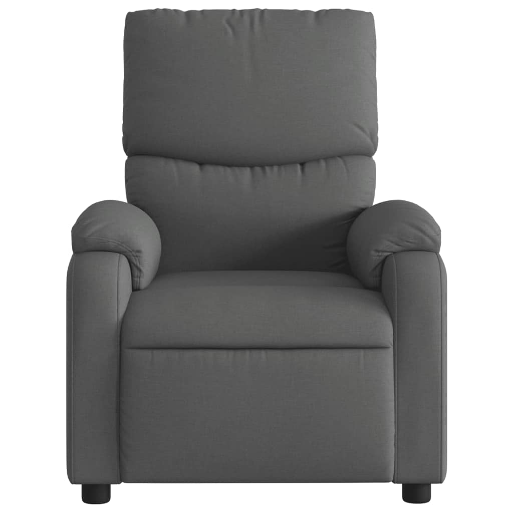 vidaXL Fauteuil inclinable électrique Gris foncé Tissu