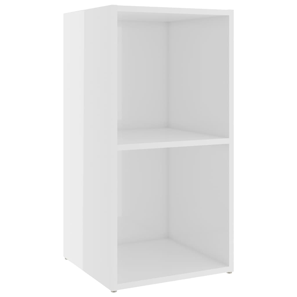 vidaXL Meubles TV 2 pcs Blanc brillant 72x35x36,5 cm Bois d'ingénierie