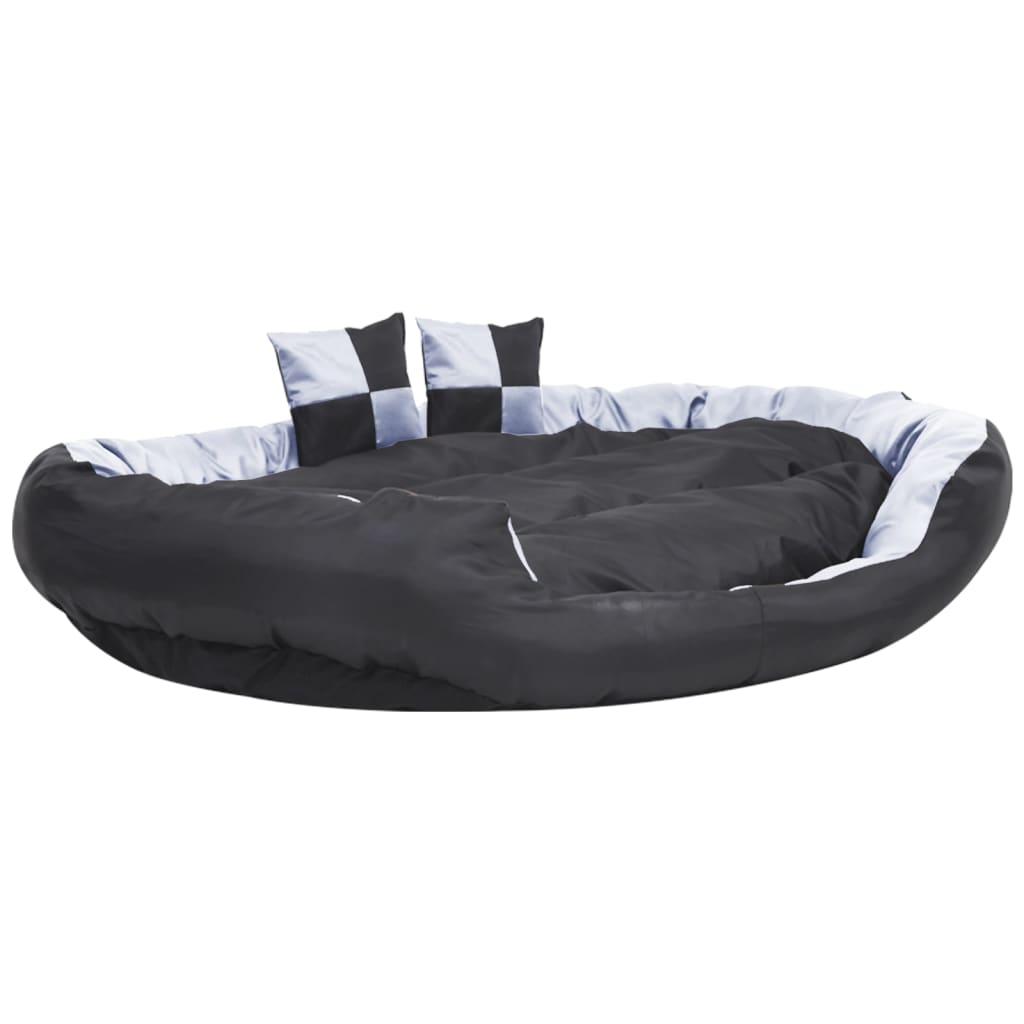 vidaXL Coussin réversible lavable pour chien Gris et noir 150x120x25cm