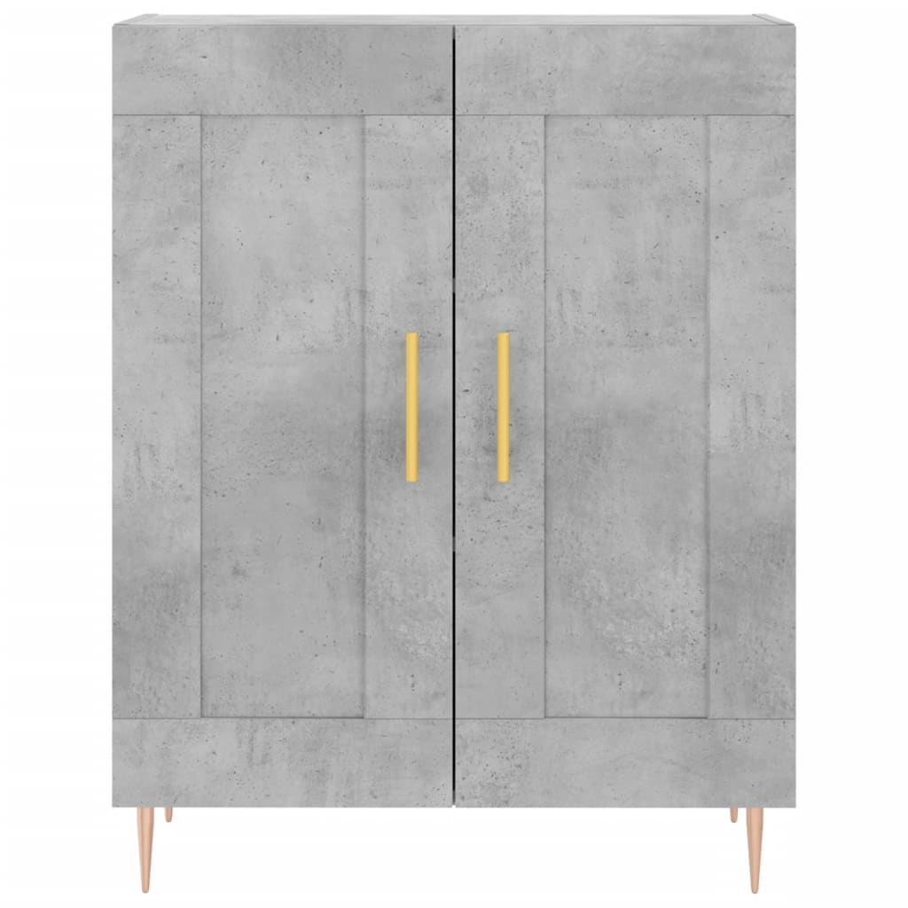 vidaXL Buffet gris béton 69,5x34x90 cm bois d'ingénierie