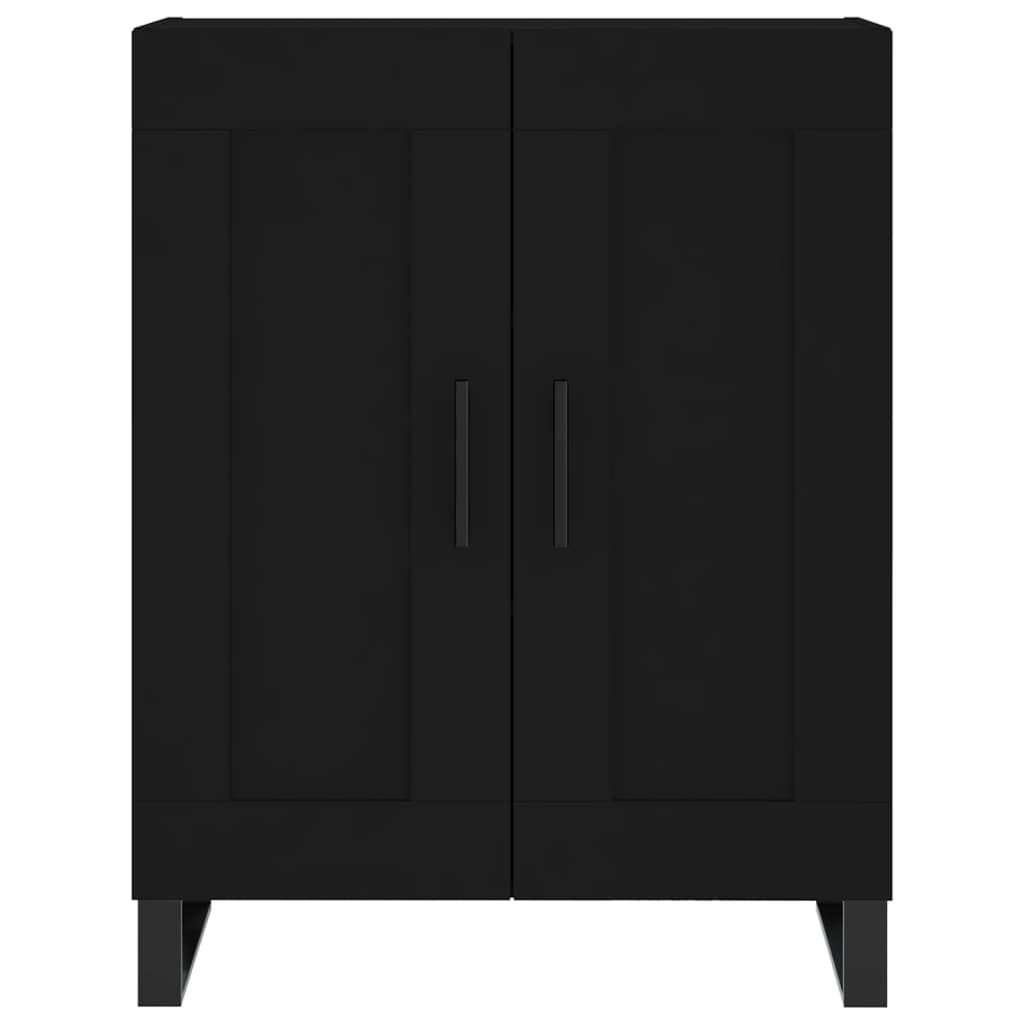 vidaXL Buffet haut Noir 69,5x34x180 cm Bois d'ingénierie