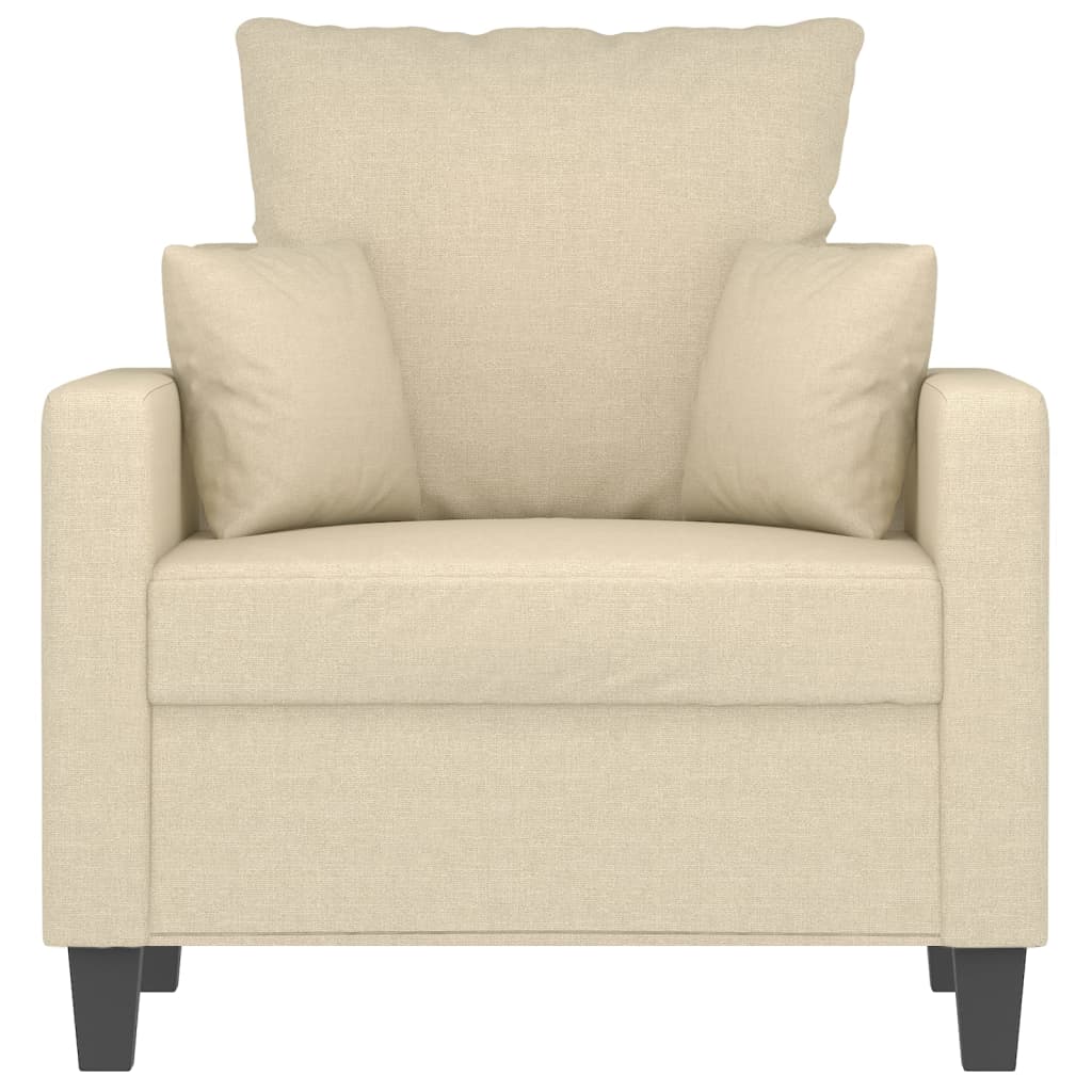 vidaXL Fauteuil Crème 60 cm Tissu