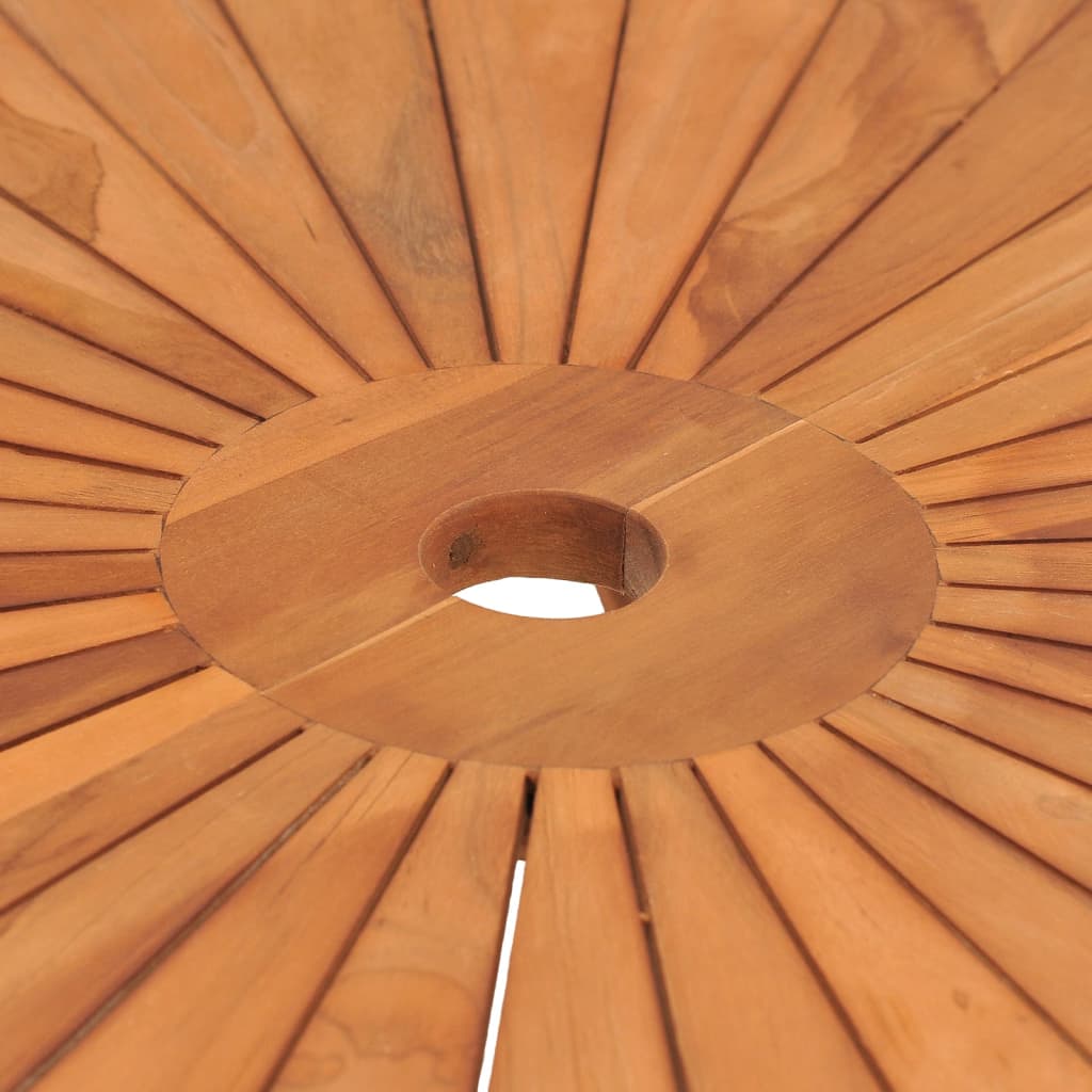 vidaXL Table pliable de jardin Ø 85x75 cm bois massif de teck