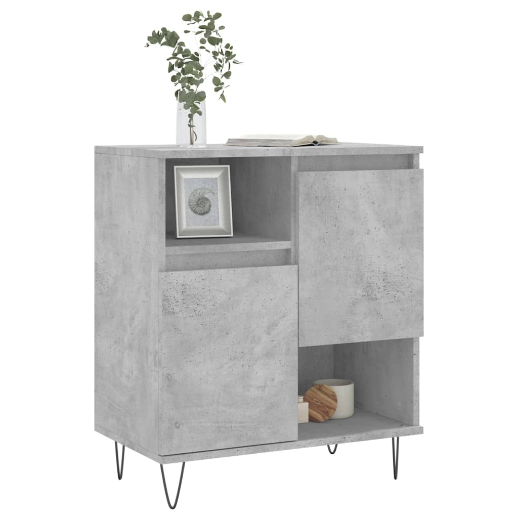 vidaXL Buffet Gris béton 60x35x70 cm Bois d'ingénierie