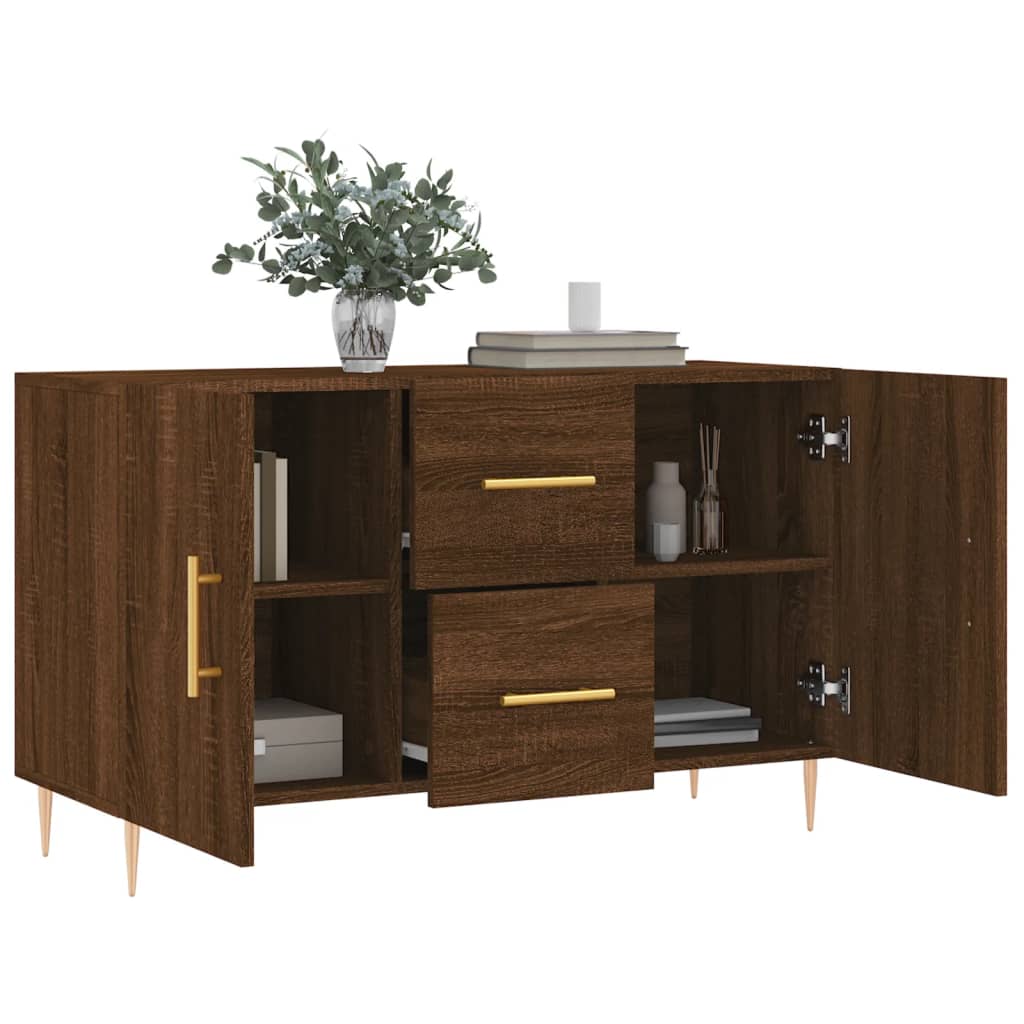 vidaXL Buffet chêne marron 100x36x60 cm bois d'ingénierie