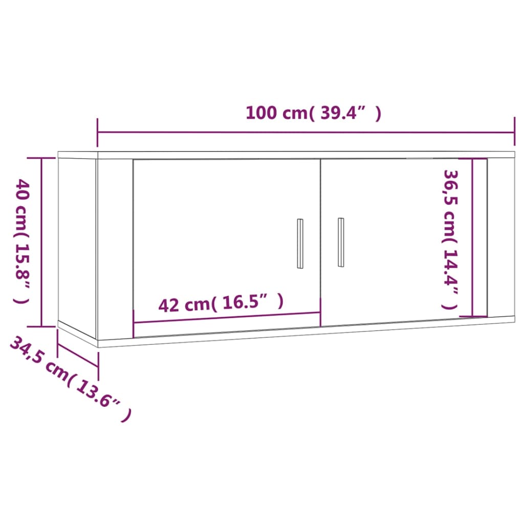 vidaXL Ensemble de meubles TV 6 pcs Chêne fumé Bois d'ingénierie