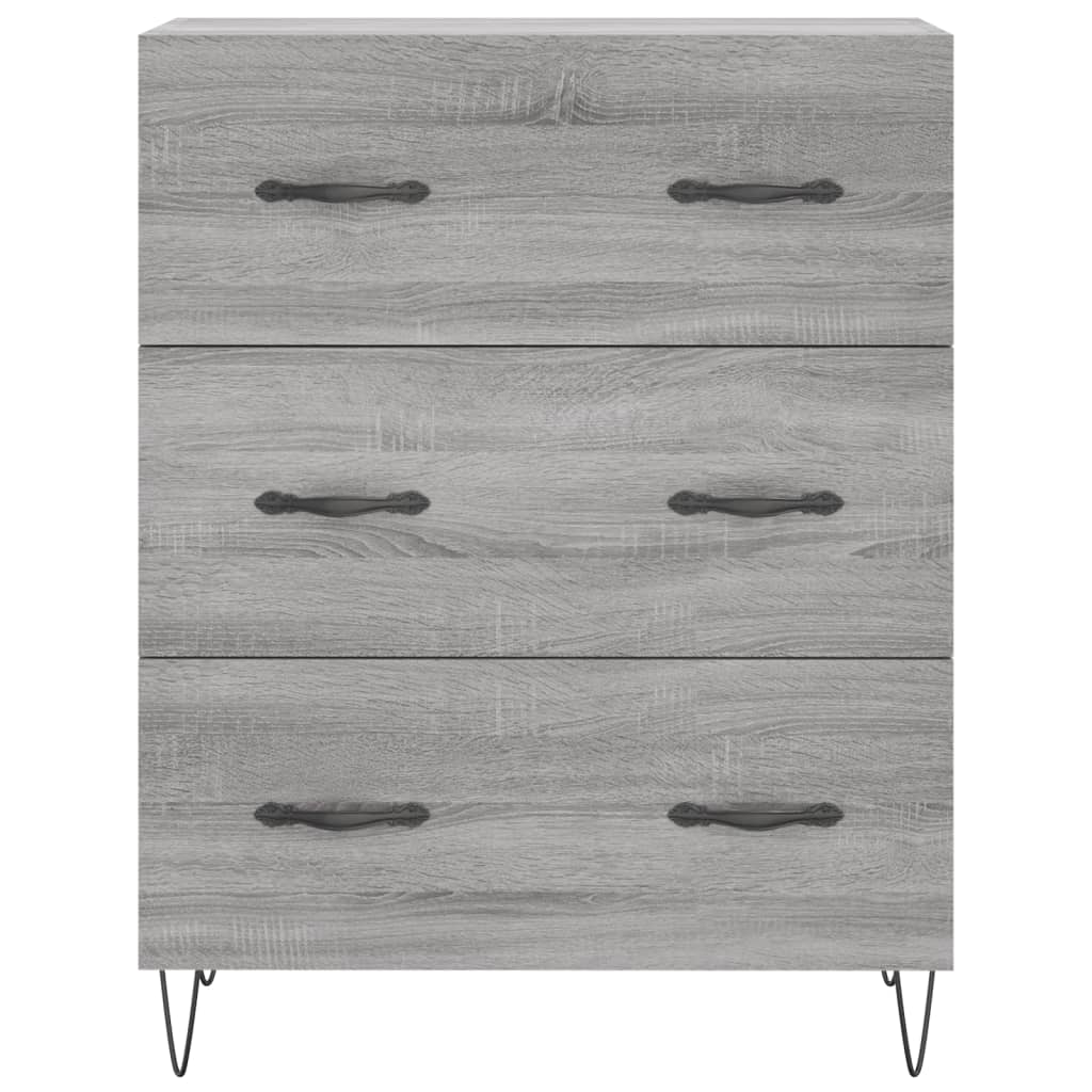 vidaXL Buffet sonoma gris 69,5x34x90 cm bois d'ingénierie