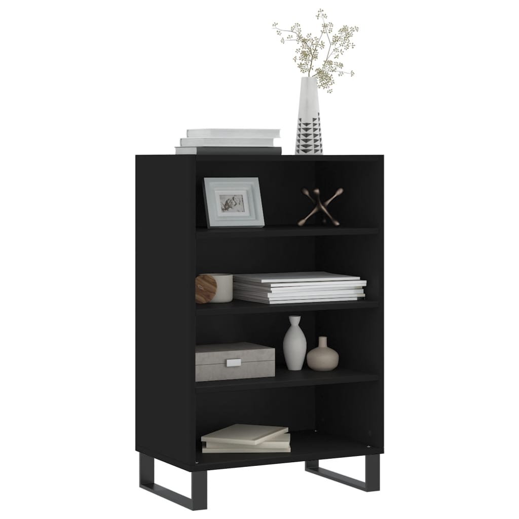 vidaXL Buffet haut noir 57x35x90 cm bois d'ingénierie