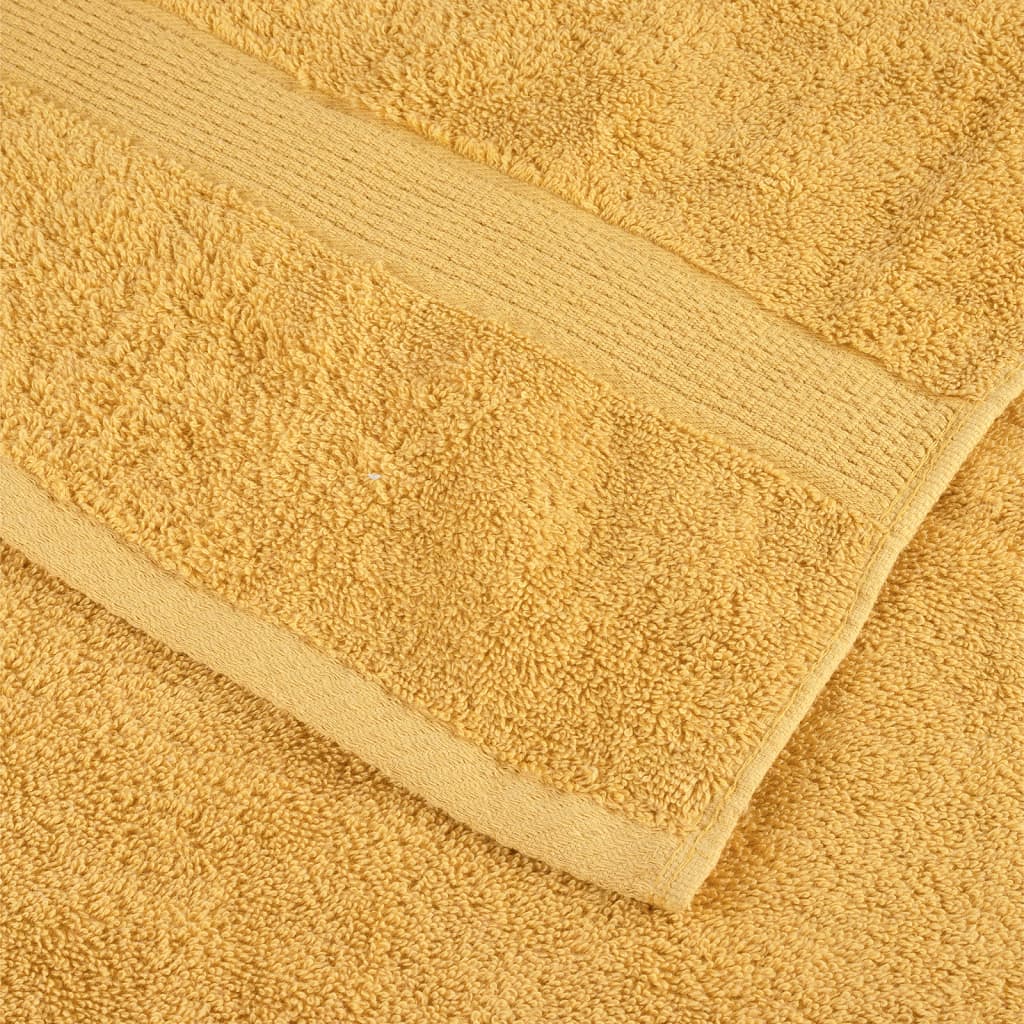 vidaXL Serviettes de bain de qualité supérieure SOLUND 10 pcs doré