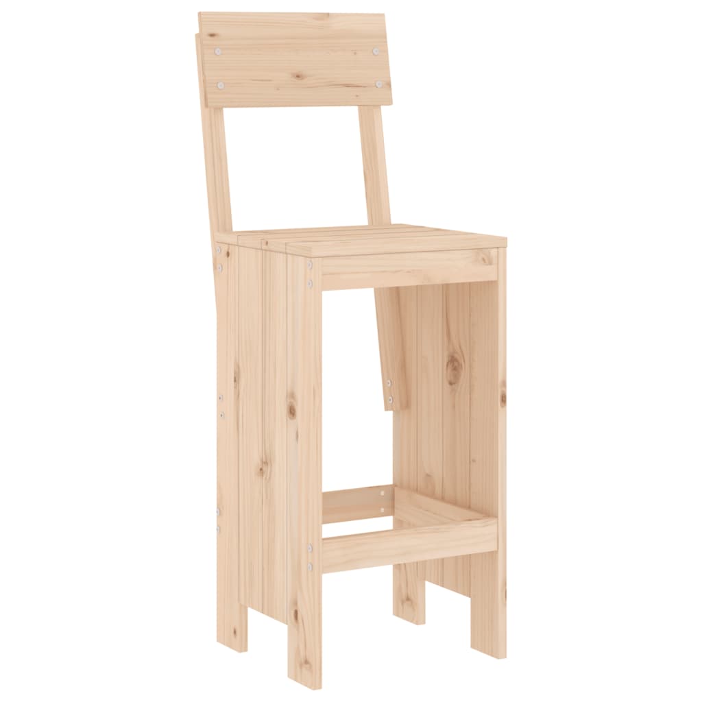 vidaXL Tabourets de bar lot de 2 40x48,5x115,5 cm bois massif de pin