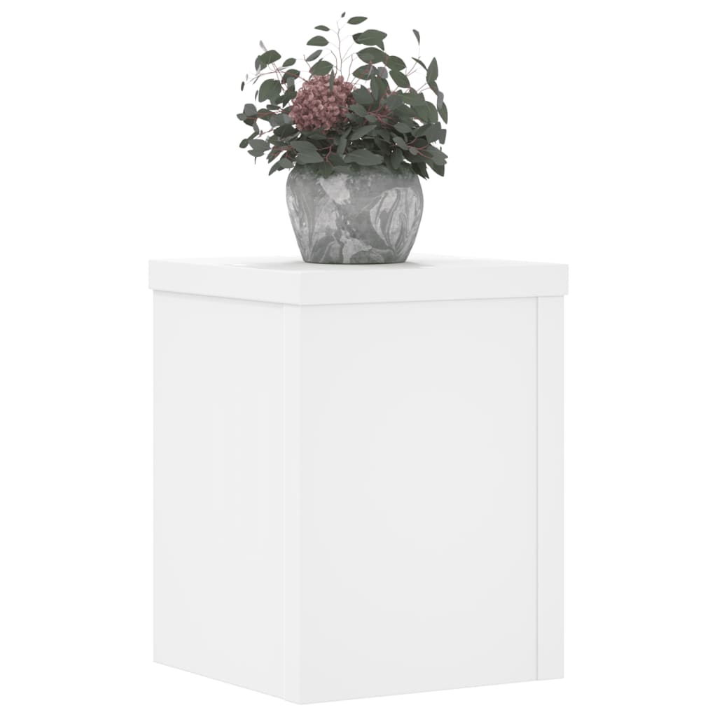 vidaXL Supports pour plantes 2 pcs blanc 15x15x20 cm bois d'ingénierie