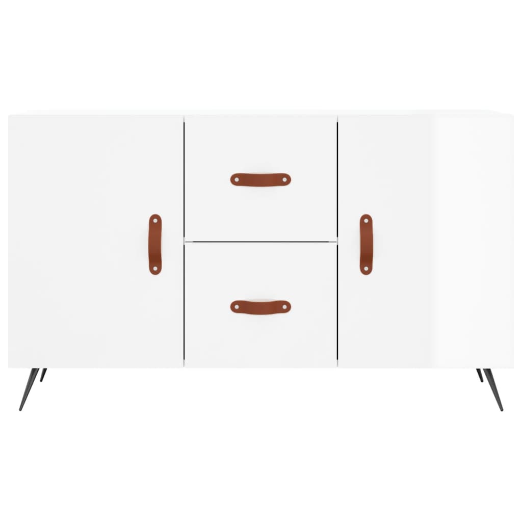 vidaXL Buffet blanc brillant 100x36x60 cm bois d'ingénierie