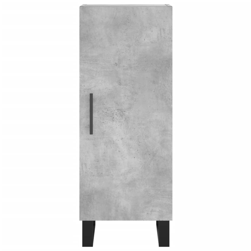 vidaXL Buffet haut Gris béton 34,5x34x180 cm Bois d'ingénierie