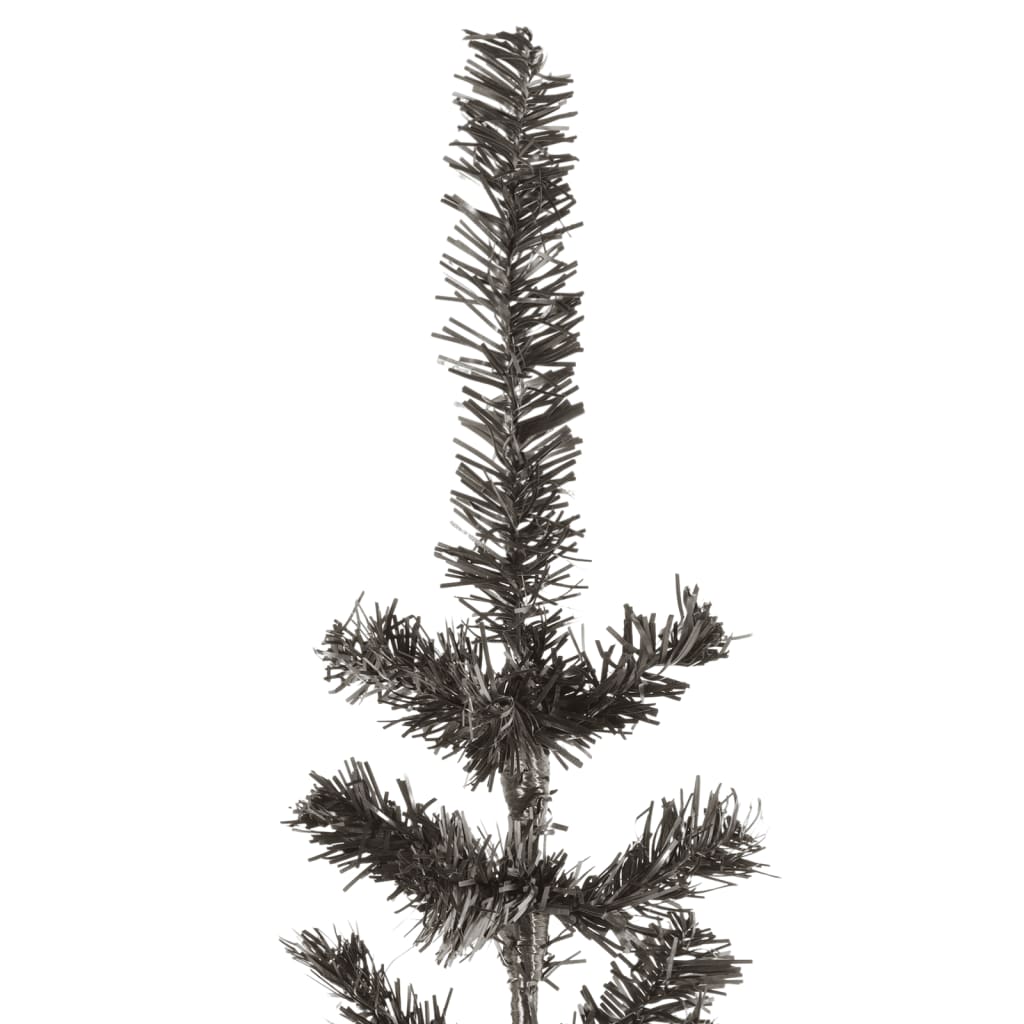 vidaXL Sapin de Noël étroit Noir 240 cm