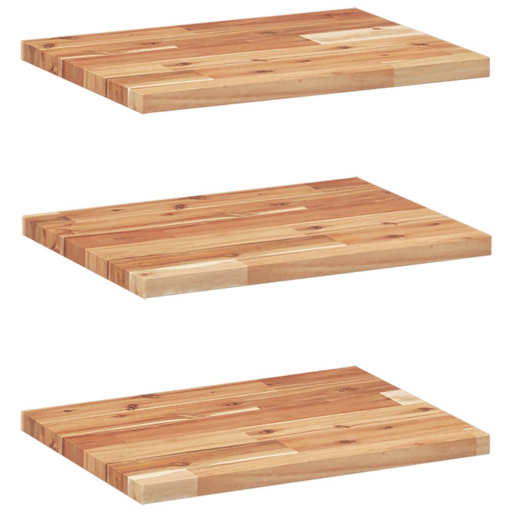 vidaXL Étagères flottantes 3 pcs 60x30x2 cm acacia massif à l'huile